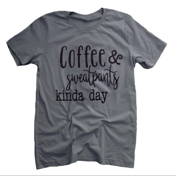 🍁SALE🍁 Coffee & Sweatpants kind of day tee shirt - Picture 3 of 10
